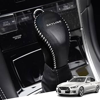 スカイラインV37 後期　シフトノブ34910-6HL0A 白ステッチ　新品 スカイラインV37 後期 シフトノブ34910-6HL0A 白ステッチ 新品